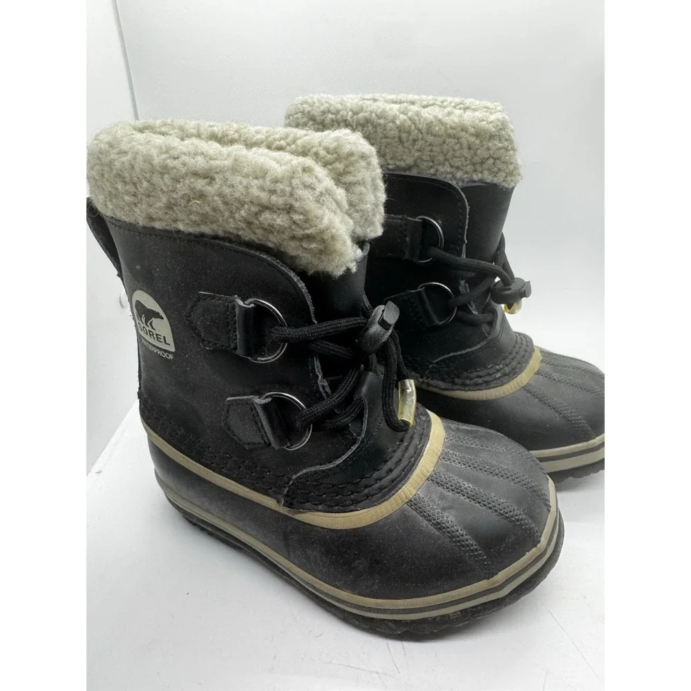 Sorel Yoot Pac Snow Boots Kids Size 11  Waterproof Insulated Winter EUC SB21